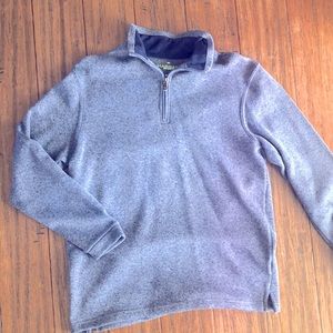 Haggar in motion size medium 1/4 zip pullover. Like new condition. Blue
